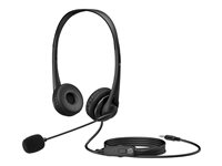 HP G2 - Headset - On-Ear - kabelgebunden - 3,5 mm Stecker - nachtschwarz