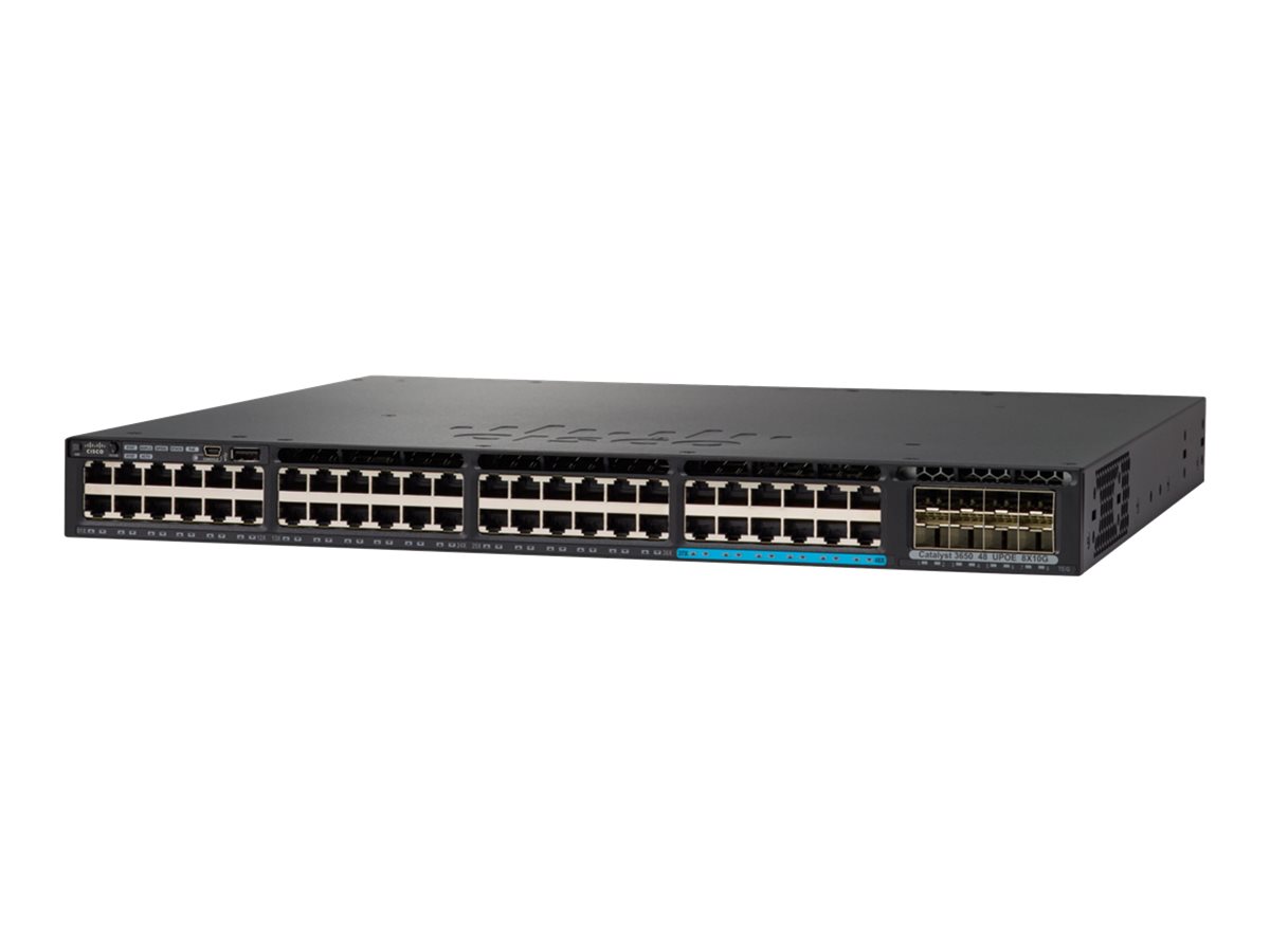 Cisco Catalyst 3650-8X24UQ-S - Switch - L3 - managed - 16 x 10/100/1000 (UPOE) + 8 x 100/1000/2.5G/5G/10G (UPOE) + 4 x 10 Gigabi