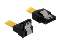 Delock - SATA-Kabel - Serial ATA 150/300/600 - SATA (M) gewinkelt zu SATA (M) gerade - 30 cm - Daumenklemmen