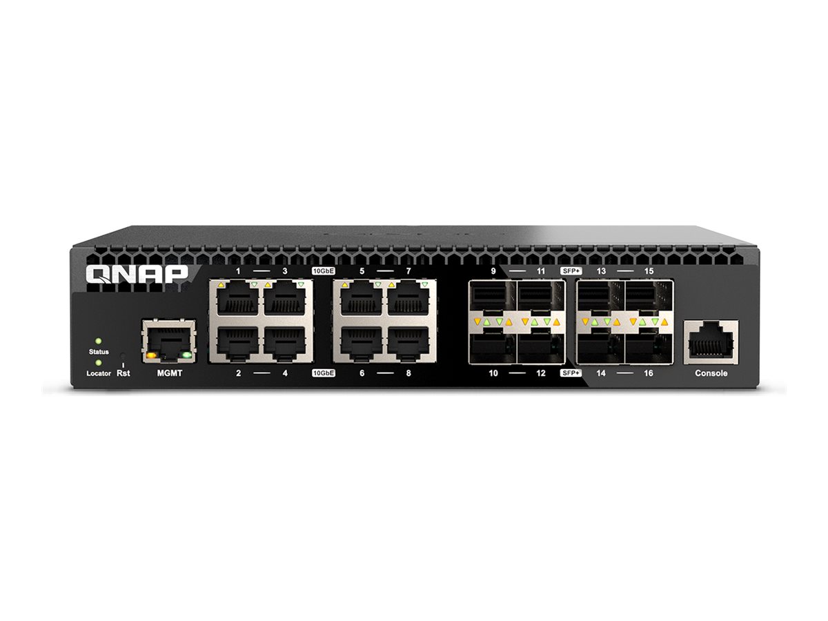 QNAP QSW-M3216R-8S8T - Switch - managed - 8 x 100/1000/2.5G/5G/10GBase-T + 8 x 10Gb Ethernet SFP+ - an Rack montierbar