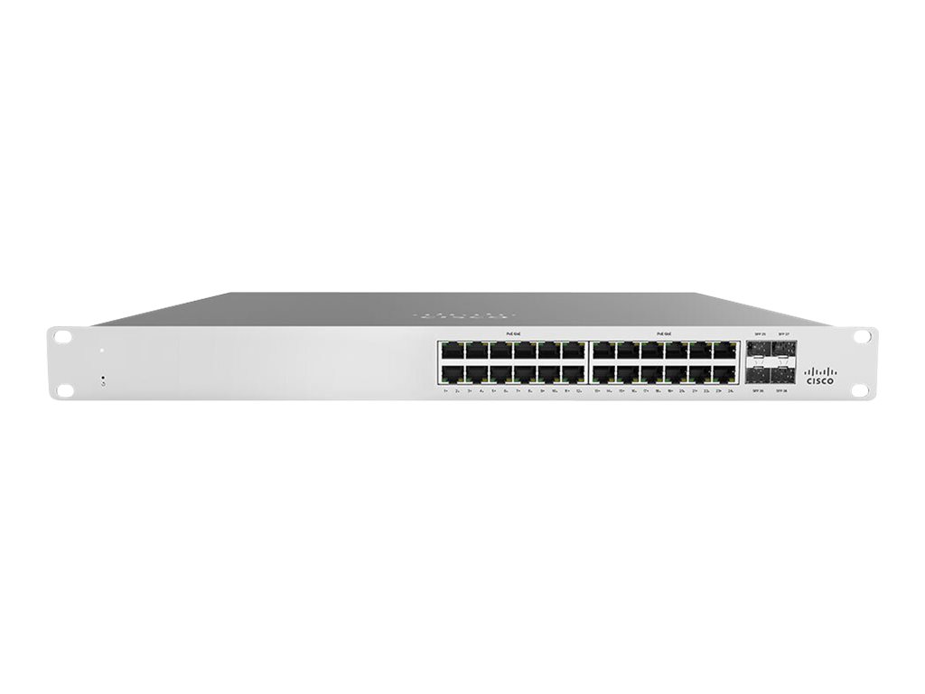 Cisco Meraki Cloud Managed MS120-24 - Switch - managed - 24 x 10/100/1000 + 4 x Gigabit SFP - Desktop, an Rack montierbar