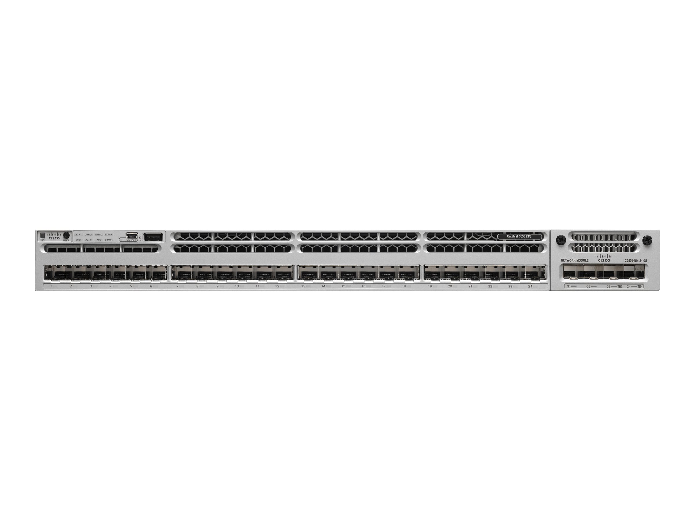 Cisco Catalyst 3850-24S-E - Switch - L3 - managed - 24 x Gigabit SFP - Desktop, an Rack montierbar