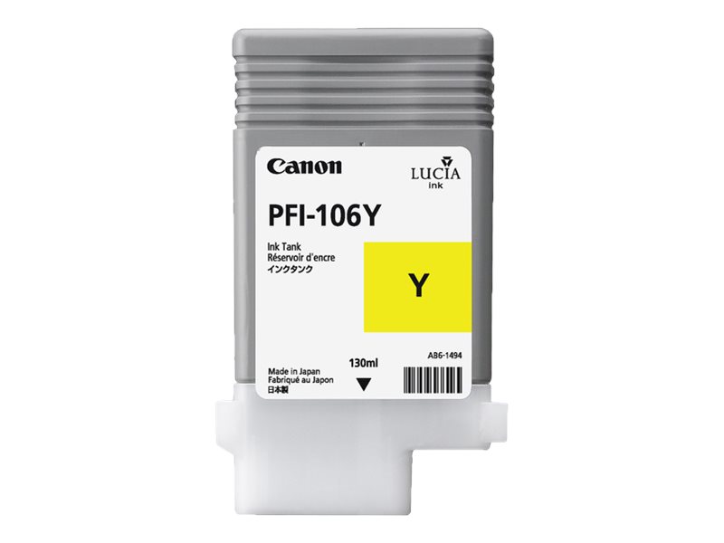 Canon PFI-106 Y - 130 ml - Gelb - Original - Tintenbehlter - fr imagePROGRAF iPF6300, IPF6300S, iPF6350, iPF6400, iPF6400SE, I