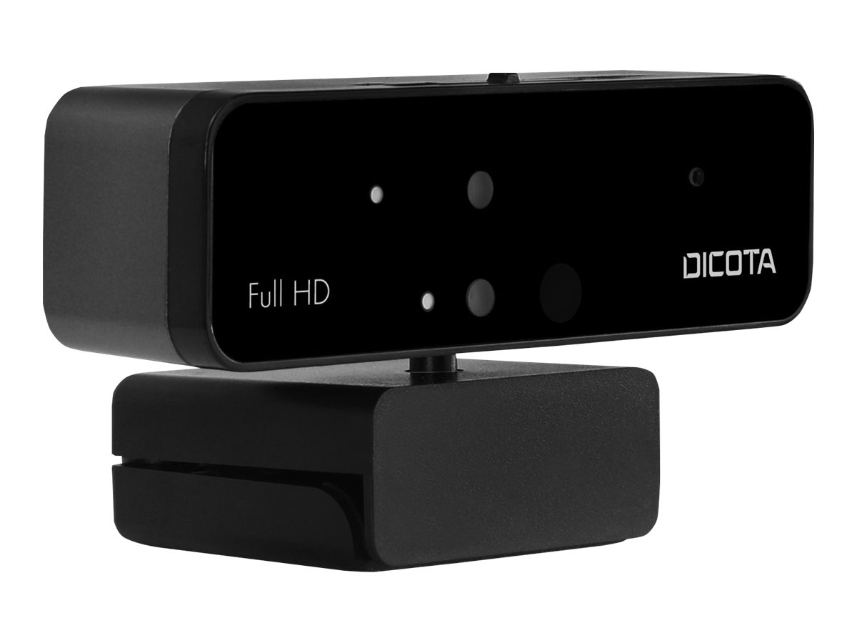 DICOTA Webcam PRO Face Recognition - Webcam - Farbe - 1920 x 1080 - 1080p - Audio