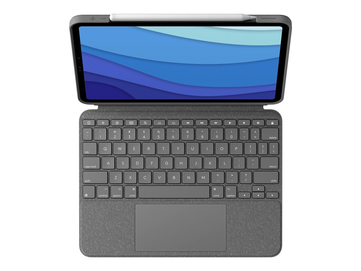 Logitech Combo Touch - Tastatur und Foliohlle - mit Trackpad - hintergrundbeleuchtet - Apple Smart connector - QWERTZ