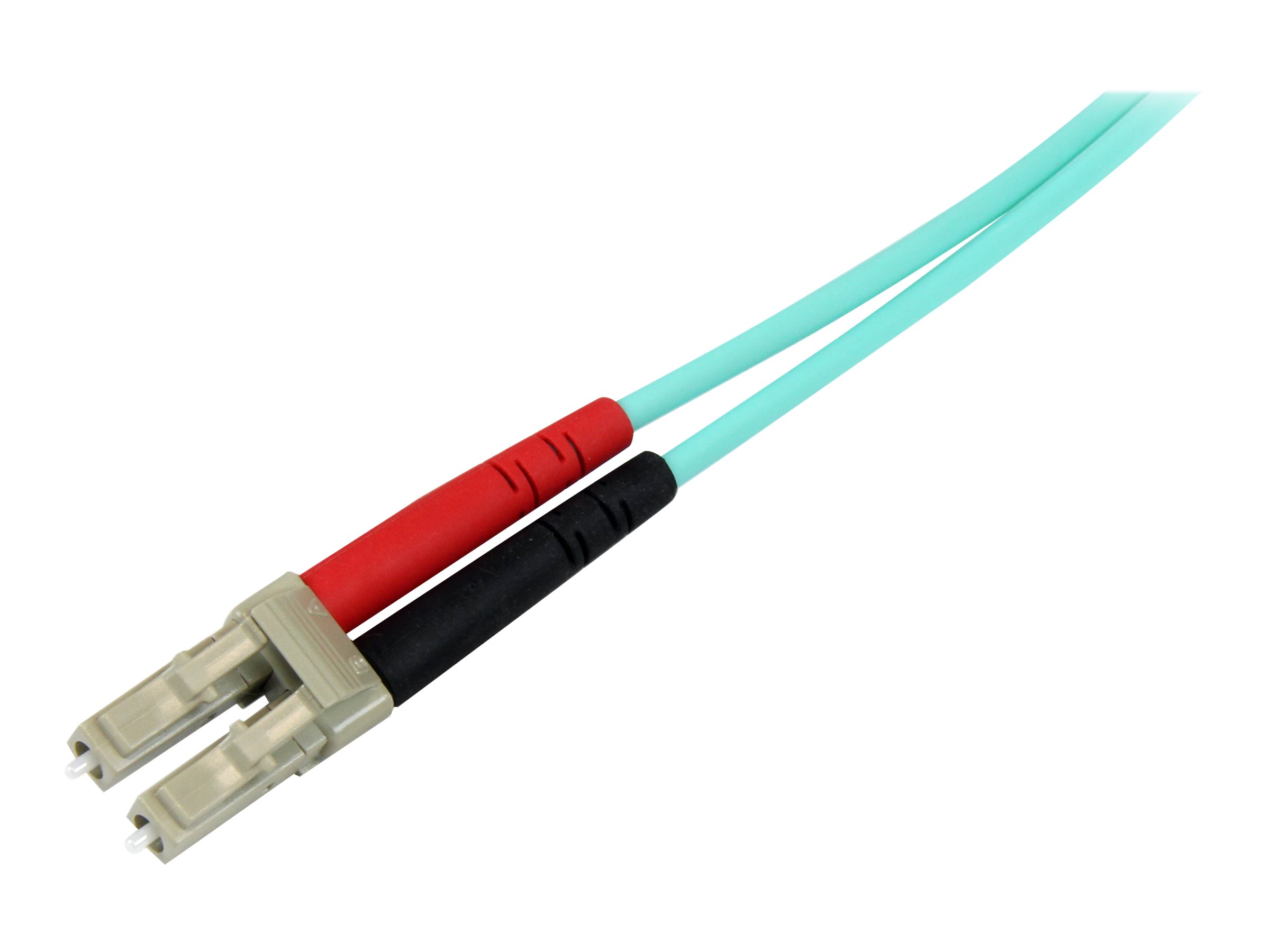 StarTech.com Aqua OM4 Duplex Multimode Fiber - 1m / 3 ft - 100 Gb - 50/125 - OM4 Fiber - LC to LC Fiber Patch Cable (450FBLCLC1)