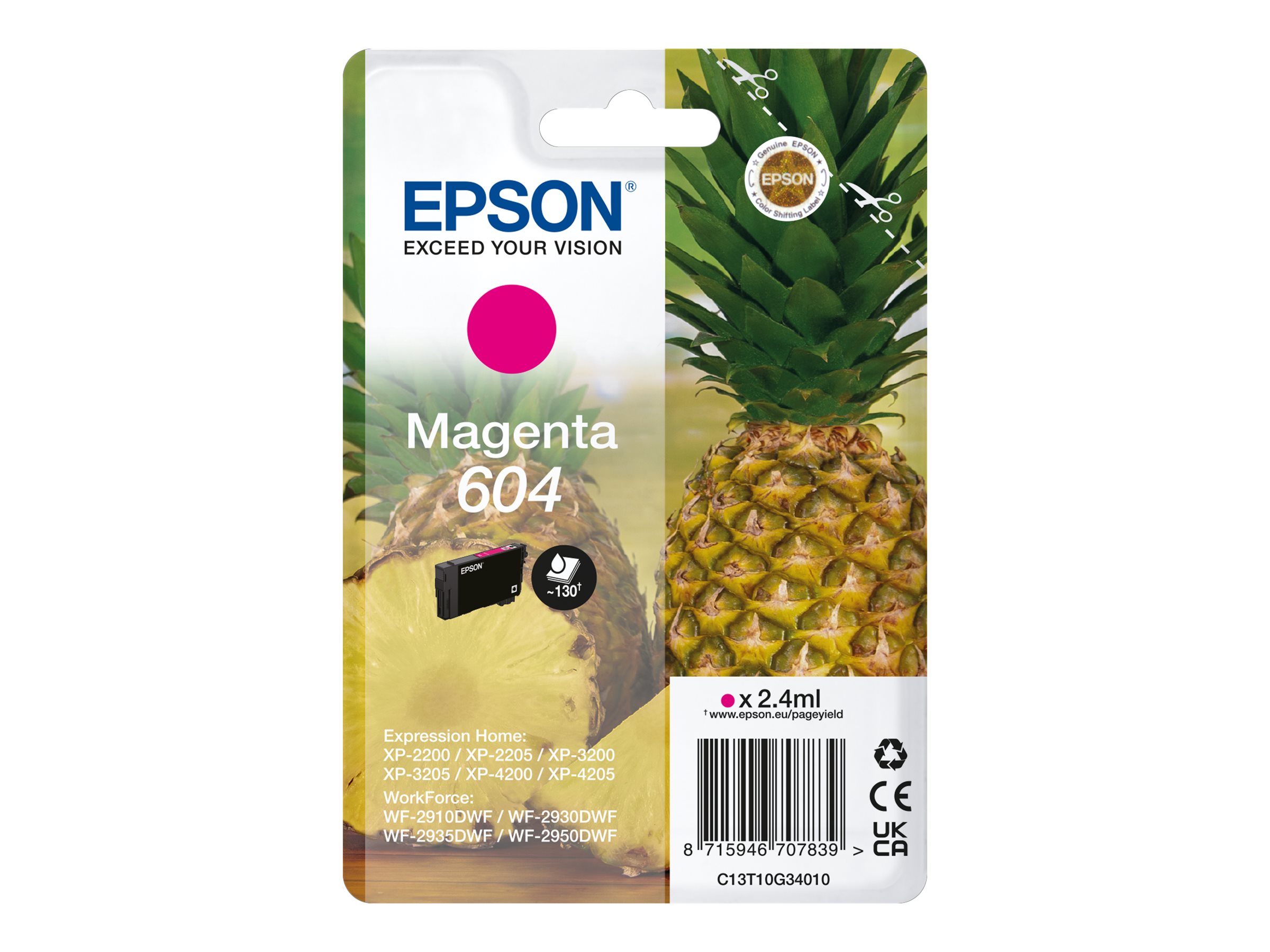 Epson 604 - 2.4 ml - Magenta - original - Blister mit RF- / akustischem Alarmsignal - Tintenpatrone