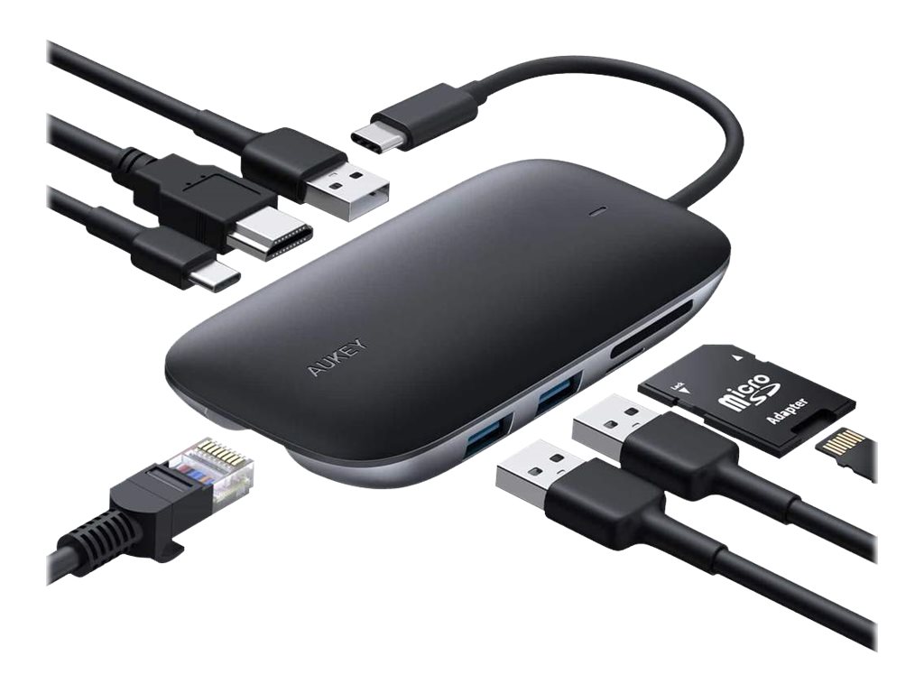Aukey Unity Link PD III - Dockingstation - USB-C - HDMI - GigE