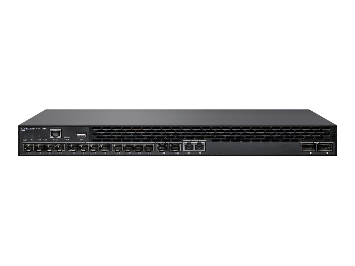 LANCOM XS-5116QF - Switch - L3 - managed - 12 x 1 Gigabit / 10 Gigabit SFP+ + 2 x combo 1/2.5/5/10 Gigabit Ethernet / 1/10 Gigab