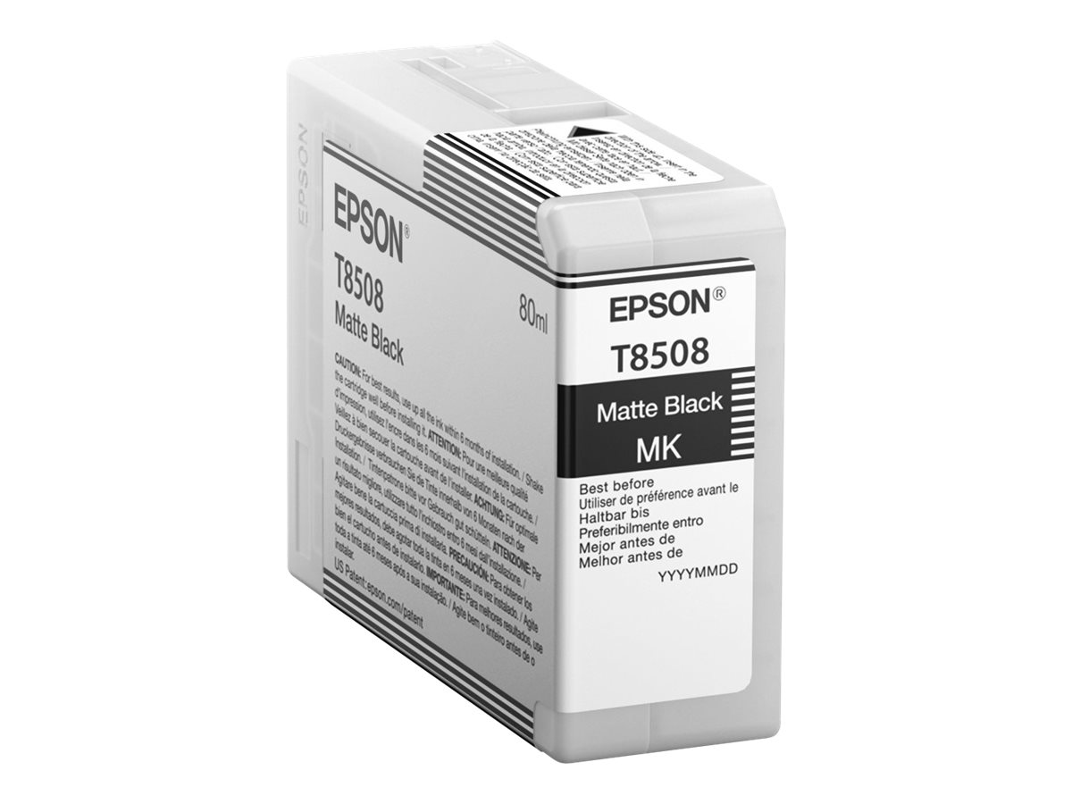 Epson T8508 - 80 ml - mattschwarz - Original - Tintenpatrone - fr SureColor P800, P800 Designer Edition, SC-P800