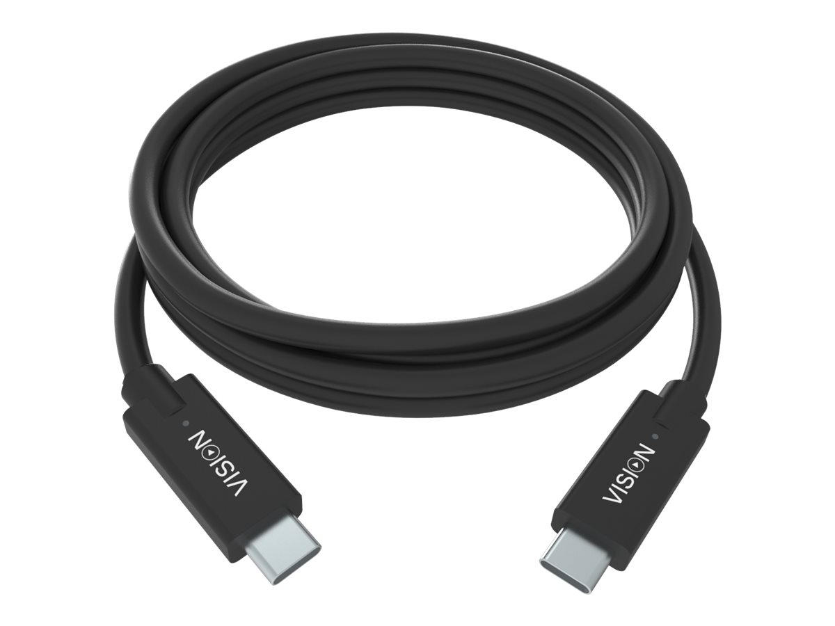Vision - USB-Kabel - 24 pin USB-C (M) zu 24 pin USB-C (M) - Thunderbolt 3 / USB 3.0 / USB 3.1 Gen 1 - 3 A - 2 m