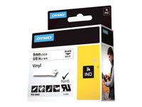 DYMO IND - Vinyl - Klebstoff - Schwarz auf Weiss - Rolle (0,9 cm x 5 m) 1 Kassette(n) Etikettenband - fr LabelMANAGER 210, 280,