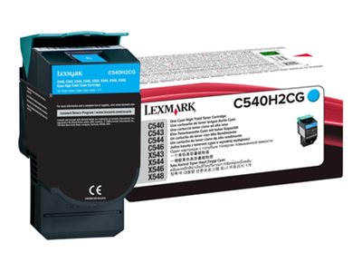 Lexmark - Hohe Ergiebigkeit - Cyan - Original - Tonerpatrone LCCP - fr Lexmark C540, C543, C544, C546, X543, X544, X546, X548