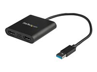 StarTech.com USB 3.0 to Dual HDMI Adapter, 1x 4K 30Hz & 1x 1080p, External Video & Graphics Card, USB Type-A to HDMI Dual Monito