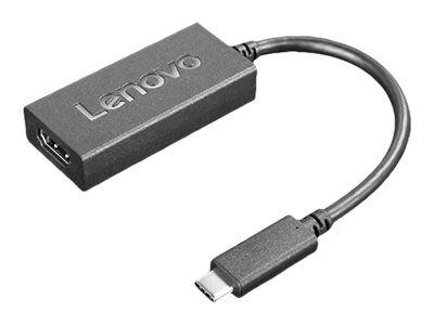 Lenovo - Videoadapter - 24 pin USB-C mnnlich zu HDMI weiblich - 24 cm - Schwarz - untersttzt 4K 60 Hz (3840 x 2160)