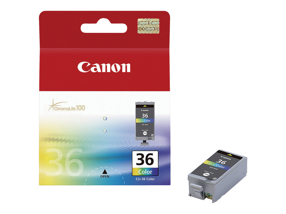 Canon CLI-36 Color - 12 ml - Farbe (Cyan, Magenta, Gelb, Schwarz) - Original - Tintenpatrone - fr PIXMA iP100, iP100wb, iP110, 