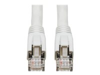 Eaton Tripp Lite Series Cat8 25G/40G-Certified Snagless Shielded S/FTP Ethernet Cable (RJ45 M/M), PoE, White, 3 ft. (0.91 m) - P