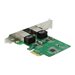 DeLOCK PCI Express Card > 2 x Gigabit LAN - Netzwerkadapter - PCIe 1.1 Low-Profile - Gigabit Ethernet x 2