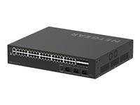 NETGEAR AV Line M4250-40G8XF-PoE++ - Switch - L3 - managed - 40 x 10/100/1000 (PoE++) + 8 x 1 Gigabit / 10 Gigabit SFP+ - Seite-