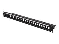 DIGITUS Professional DN-91411-LF - Patchpanel (Blindblech) - Rack montierbar - STP - Schwarz, RAL 9005 - 1U