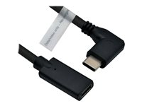 Roline - USB-Verlngerungskabel - 24 pin USB-C (M) gewinkelt zu 24 pin USB-C (W) gerade - USB 3.2 / DisplayPort 1.2 (Alt Mode) -