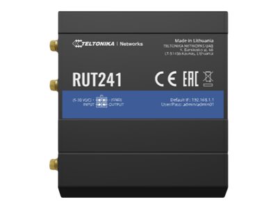 Teltonika RUT241 - Wireless Router - WWAN - 802.11b/g/n - 2,4 GHz - 3G, 4G, 2G