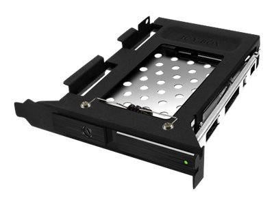 ICY BOX IB-2207StS - Mobiles Speicher-Rack - Erweiterungssteckplatz auf 2,5 Zoll (Erweiterungssteckplatz auf 6,4 cm) - Schwarz