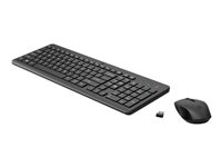 HP 330 - Tastatur-und-Maus-Set - kabellos - 2.4 GHz - Deutsch - Schwarz