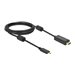 Delock - Video- / Audiokabel - USB-C mnnlich zu HDMI mnnlich - 2 m - Schwarz - 4K Untersttzung, aktiv