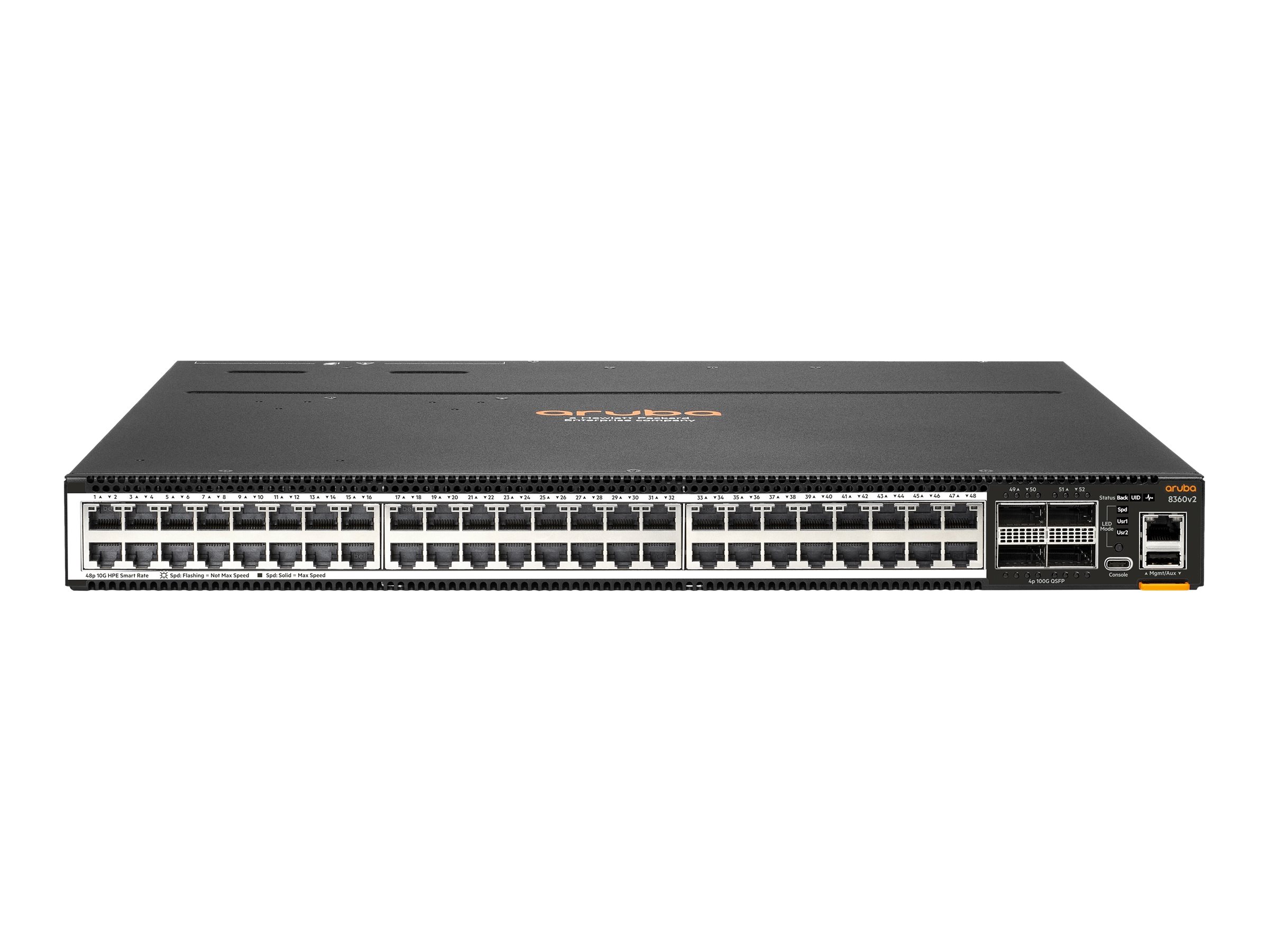 HPE Aruba CX 8360-48XT4C v2 - Switch - L3 - managed - 48 x 100/1000/10000 + 4 x 40/100 Gigabit QSFP+ / QSFP28 - Luftstrom von vo