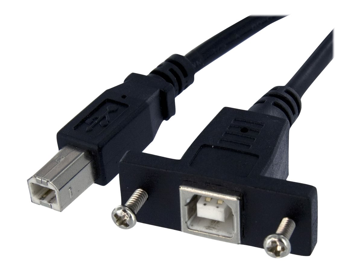 StarTech.com 90cm USB B auf B Blendenmontage Kabel - Bu/St - USB Verlngerungskabel - Einbaubuchsen Kabel Verlngerung - USB-Kab
