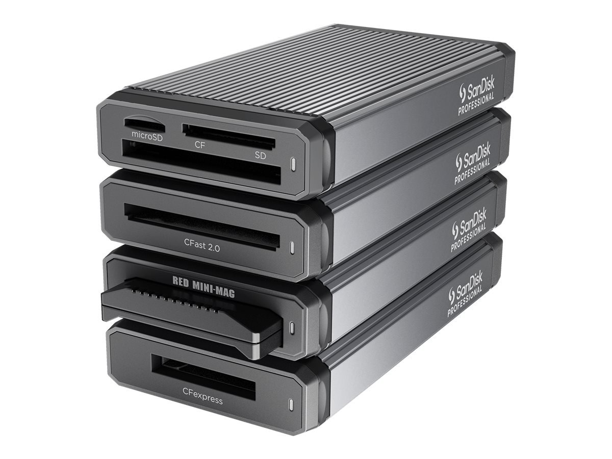 SanDisk Professional PRO-READER - Kartenleser (SD, microSD, CFast Card) - USB-C 3.2 Gen 2