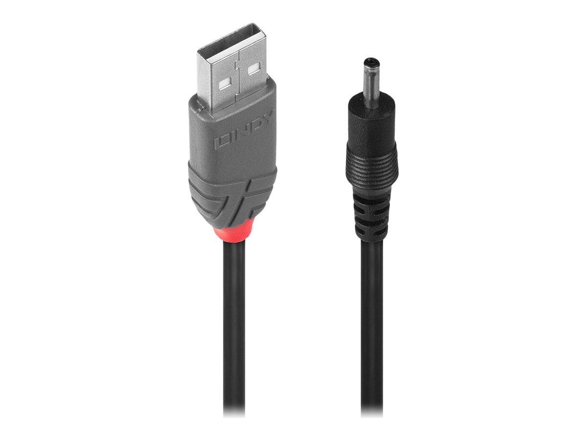 Lindy - USB-Ladekabel - Gleichstromstecker 3,5 x 1,35 mm mnnlich zu USB (nur Strom) mnnlich - 1.5 m - Schwarz