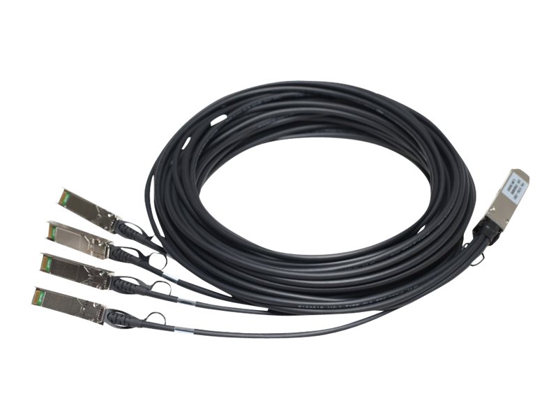 HPE X240 Direct Attach Copper Splitter Cable - Netzwerkkabel - SFP+ zu QSFP+ - 3 m - für HPE 5900AF-48; Edgeline e920; FlexFabri