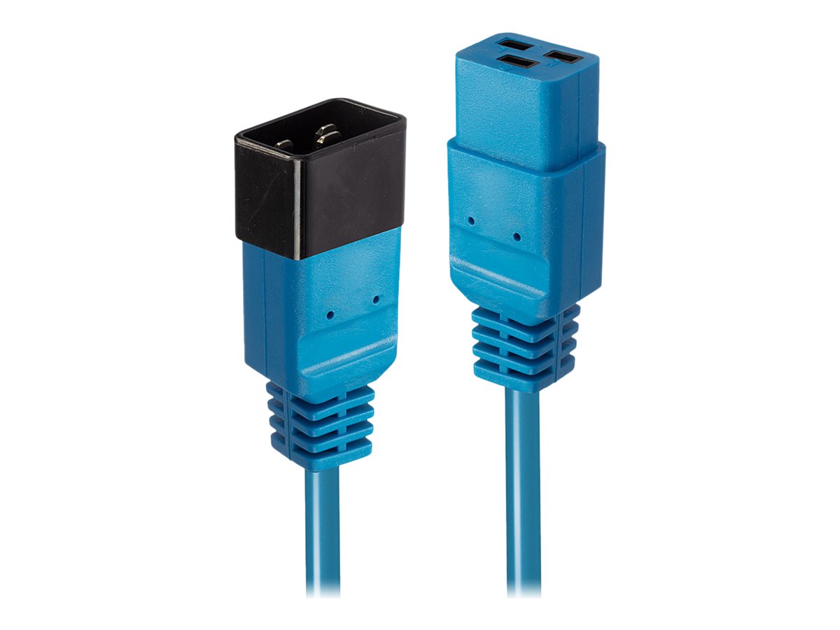 Lindy - Spannungsversorgungs-Verlngerungskabel - IEC 60320 C19 zu IEC 60320 C20 - 250 V - 16 A - 1 m