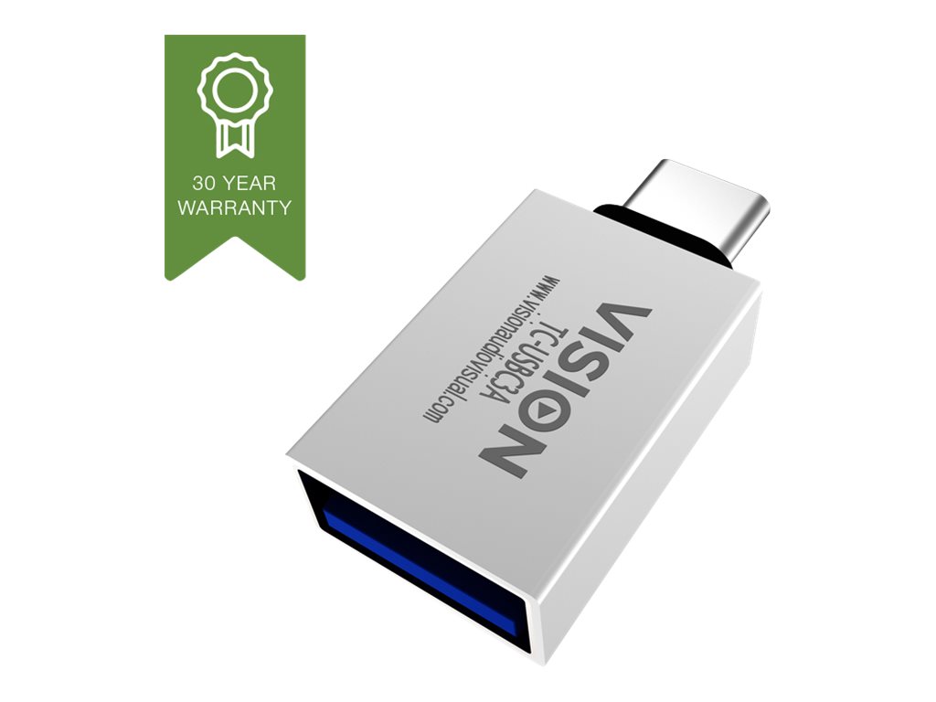 Vision - USB-Adapter - 24 pin USB-C (M) zu USB Typ A (W) - USB 3.1 Gen 2 - weiss