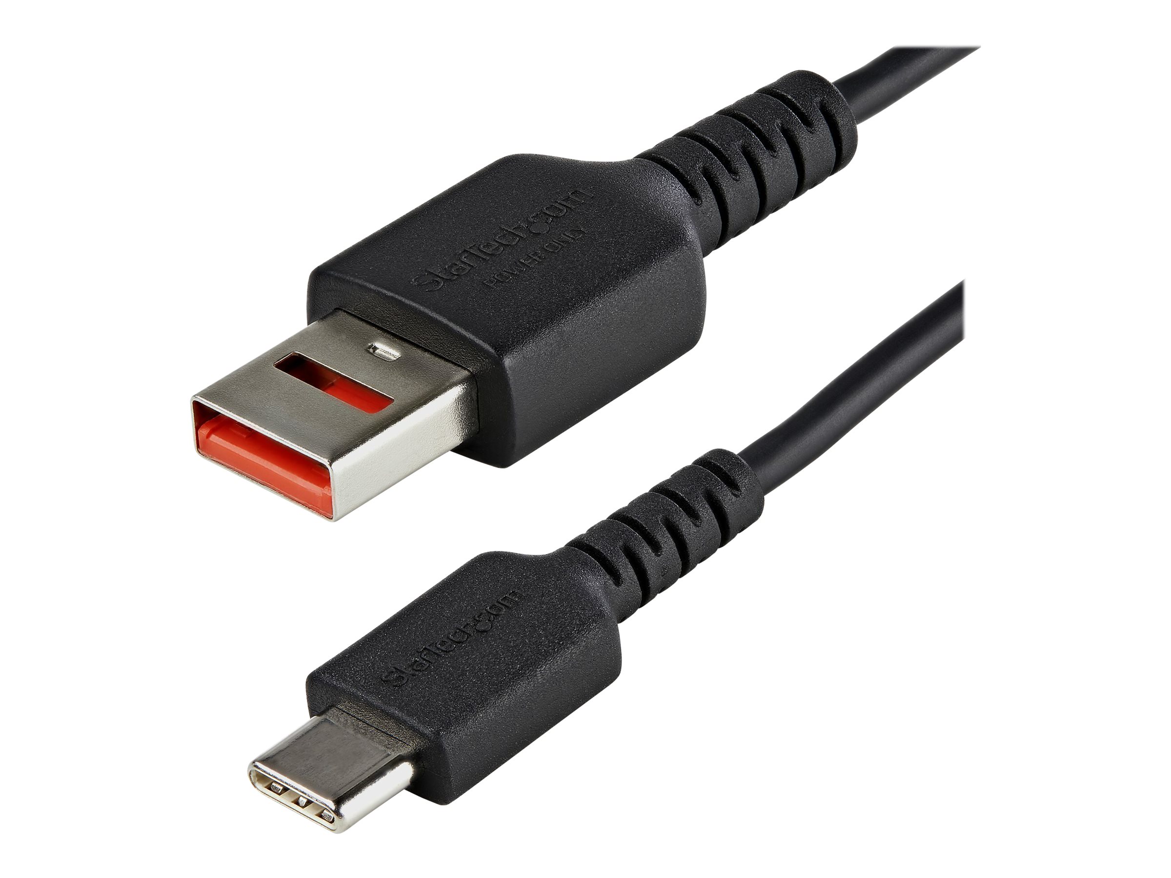 StarTech.com 3ft (1m) Secure Charging Cable, USB-A to USB-C Data Blocker Charge-Only Cable, No-Data Power-Only Charger Cable for