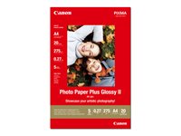 Canon Photo Paper Plus Glossy II PP-201 - Glnzend - A4 (210 x 297 mm) - 275 g/m - 20 Blatt Fotopapier - fr PIXMA iP100, iP260