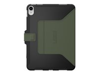 UAG Rugged Case for iPad 10.9 (10th Gen, 2022) - Scout Folio Black/Olive - Bildschirmschutz fr Tablet - Thermoplastisches Polyu