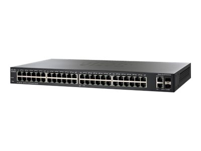 Cisco Small Business Smart SF200-48 - Switch - managed - 48 x 10/100 + 2 x Kombi-Gigabit-SFP - Desktop, an Rack montierbar