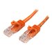 StarTech.com 0,5m Cat5e Ethernet Netzwerkkabel Snagless mit RJ45 - Cat 5e UTP Kabel - Orange - Patch-Kabel - RJ-45 (M) zu RJ-45 
