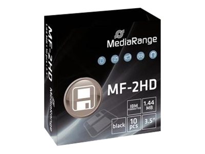 MediaRange - 10 x Diskette - 1.44 MB - Schwarz