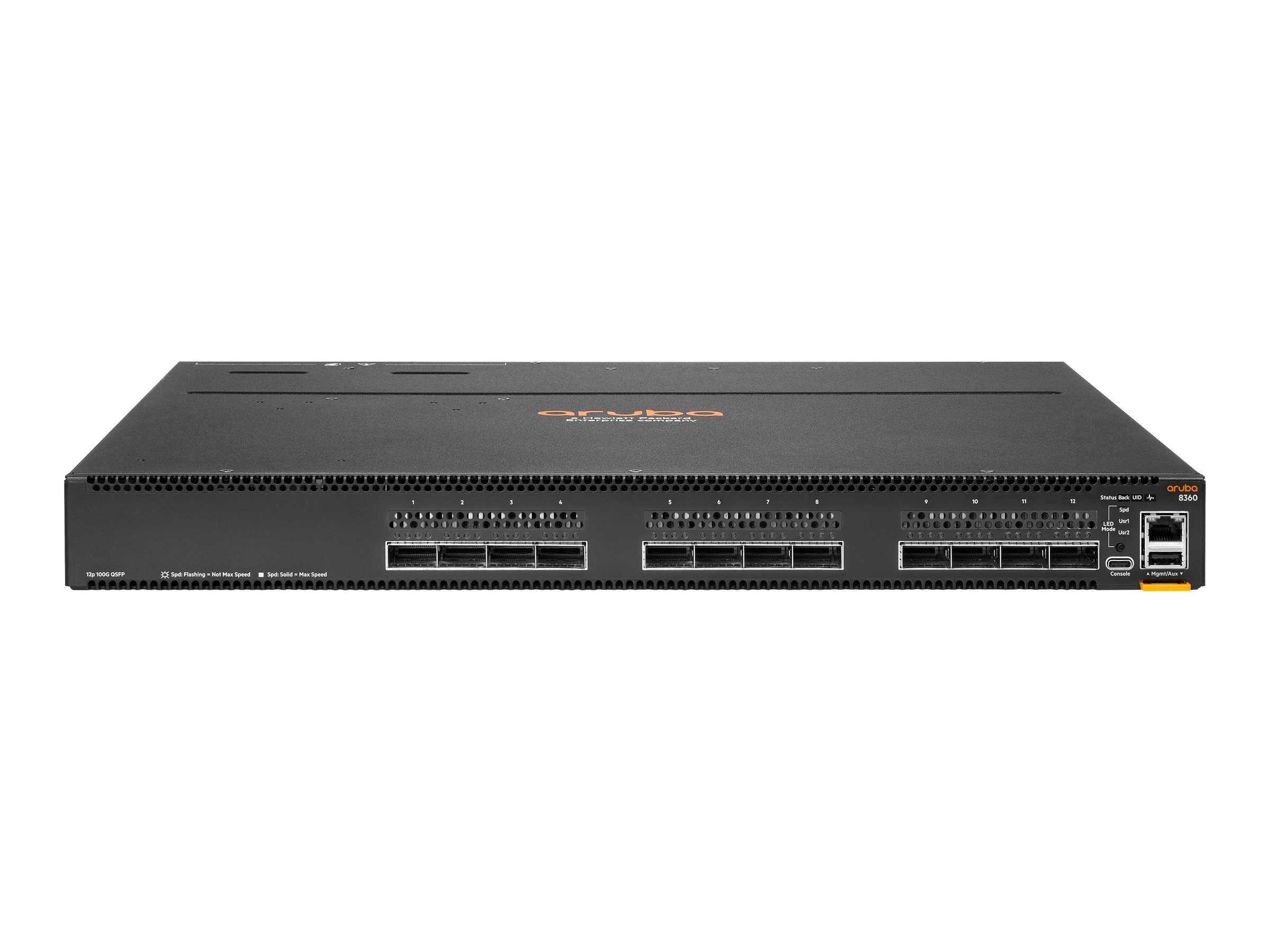 HPE Aruba CX 8360-12C V2 - Switch - L3 - managed - 12 x 100 Gigabit QSFP28 / 40 Gigabit QSFP+ - an Rack montierbar