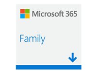 Microsoft 365 Family - Abonnement-Lizenz (1 Jahr) - bis zu 6 Benutzer - ESD - 32/64-bit, Click-to-Run - Win, Mac