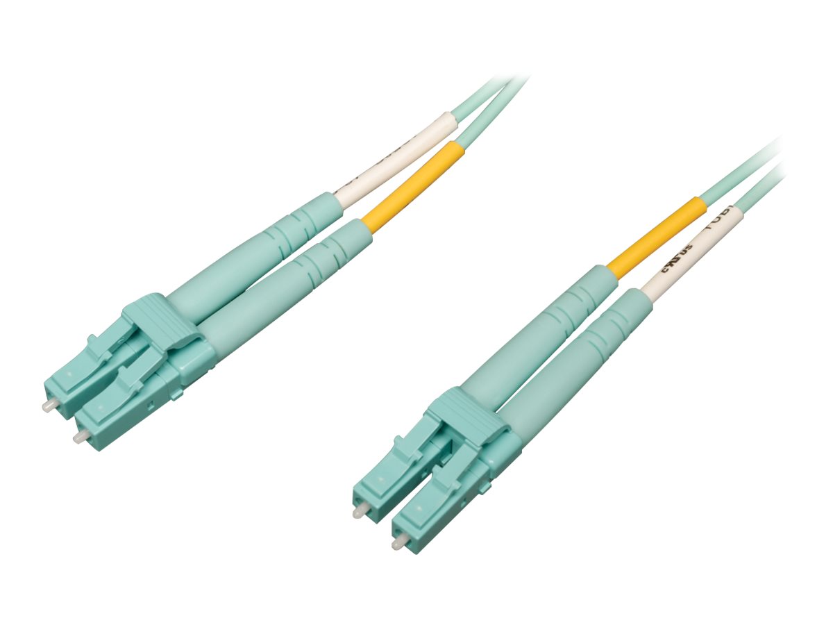 Eaton Tripp Lite Series 10Gb/40Gb/100Gb Duplex Multimode 50/125 OM4 LSZH Fiber Patch Cable (LC/LC), Aqua, 10M (32.8 ft.) - Patch