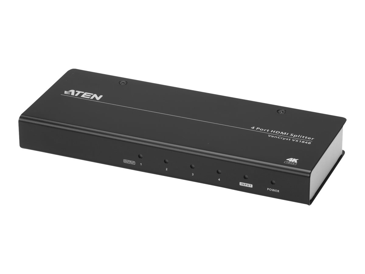 ATEN VanCryst VS184B - Video-/Audio-Splitter - 4 x HDMI - Desktop - fr VanCryst VS182B, VS184B