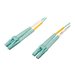 Eaton Tripp Lite Series 10Gb/40Gb/100Gb Duplex Multimode 50/125 OM4 LSZH Fiber Patch Cable (LC/LC), Aqua, 1M (3.3 ft.) - Patch-K