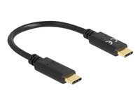 Delock - USB-Kabel - 24 pin USB-C (M) zu 24 pin USB-C (M) - 5 A - 15 cm - Schwarz