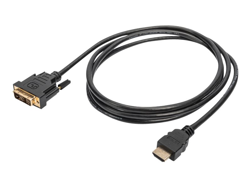 ASSMANN - Adapterkabel - HDMI mnnlich zu DVI-D mnnlich - 2 m - Schwarz - 1080p-Untersttzung (Packung mit 10)