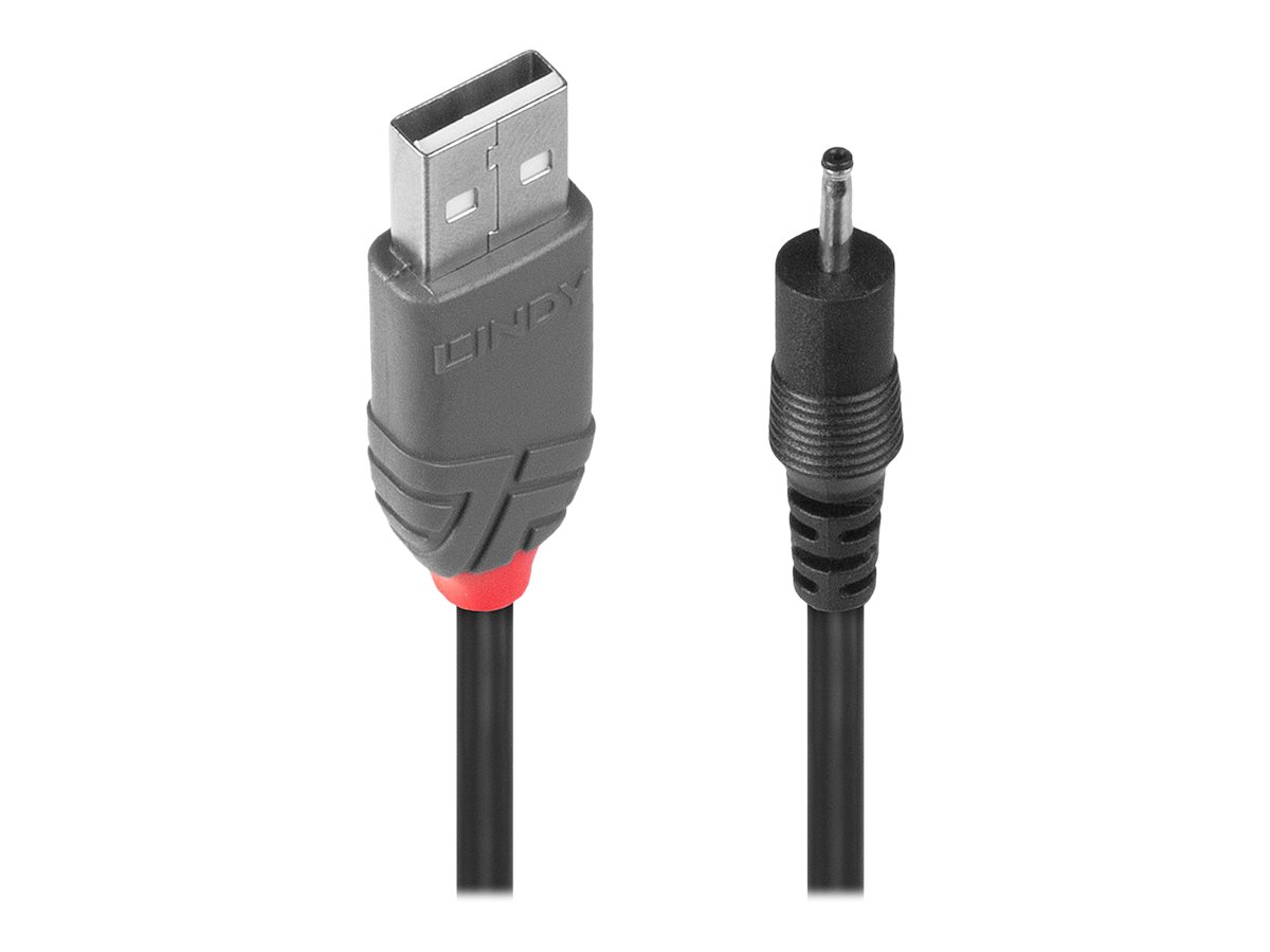 Lindy - USB-Ladekabel - Gleichstromstecker 2,3 x 0,7 mm mnnlich zu USB (nur Strom) mnnlich - 1.5 m - Schwarz